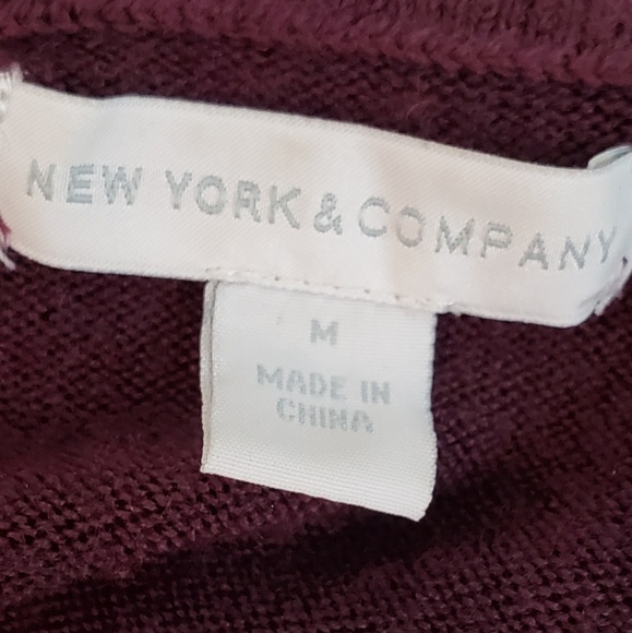 New York & Co Brown Sweater Long Sleeve Size M - Picture 6 of 7